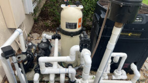 Pool heater efficiency depends on proper water flow and clean filtration equipment