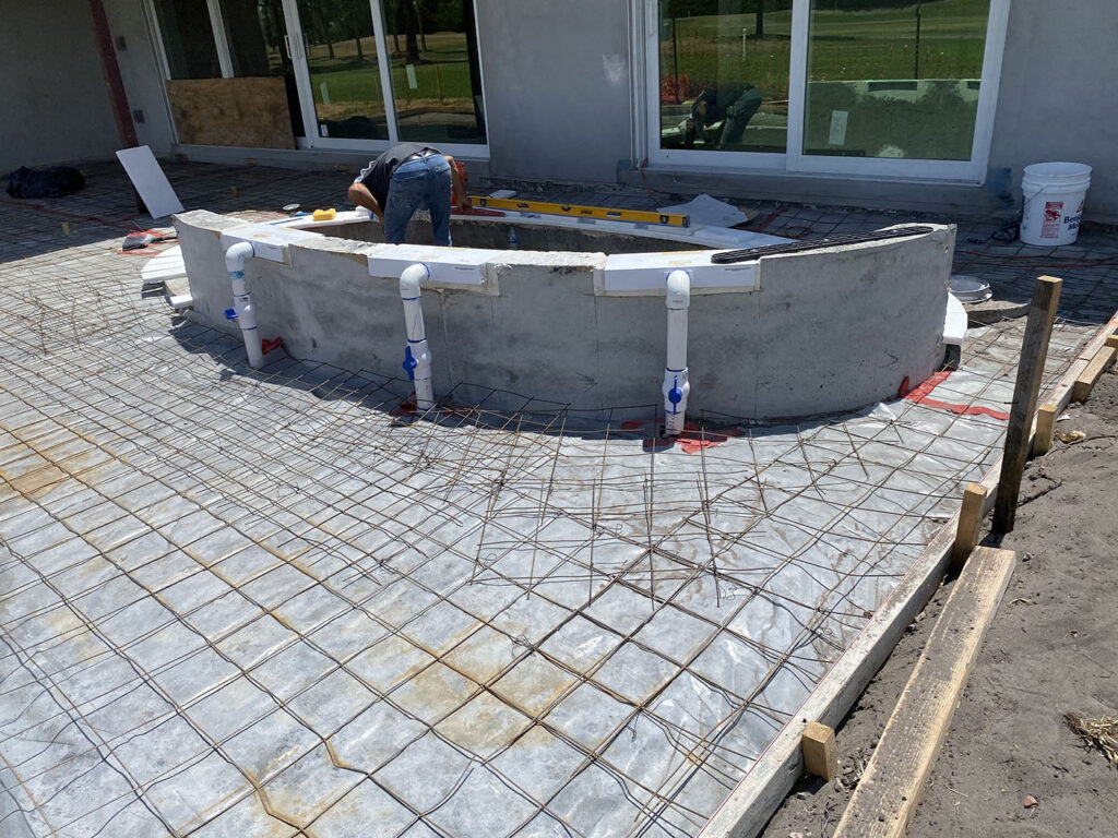 Pool renovation in progress with structural and plumbing upgrades in West Palm Beach
