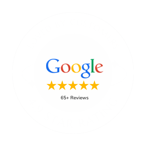 Finn’s Pool Services Google rating badge showing 4.9 stars and customer reviews