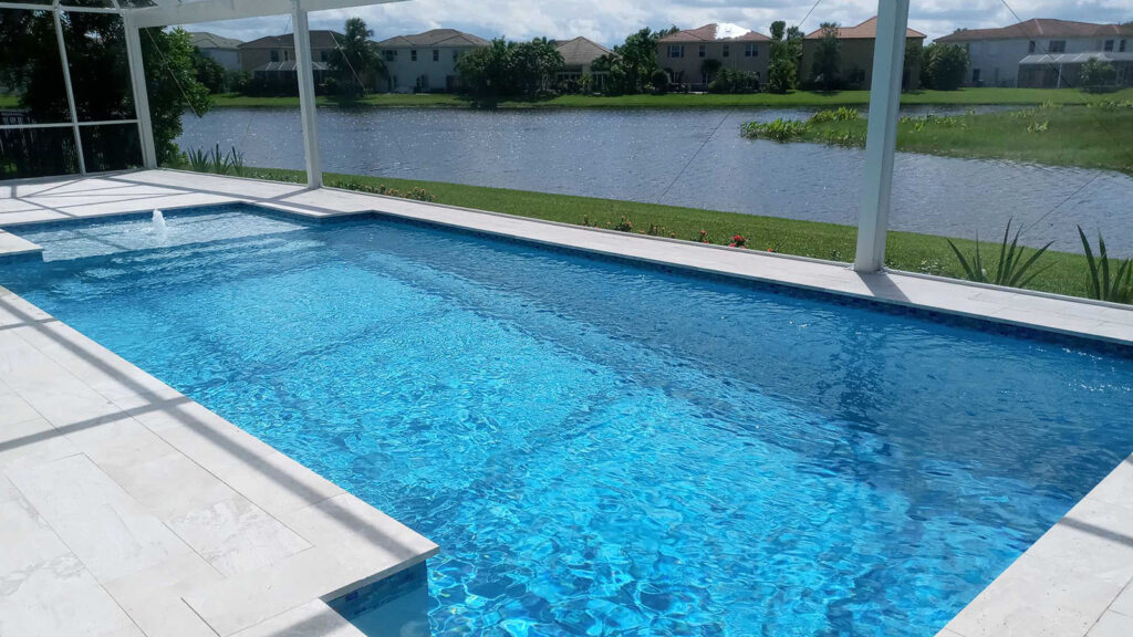 New pool plaster after curing with balanced water and ongoing maintenance