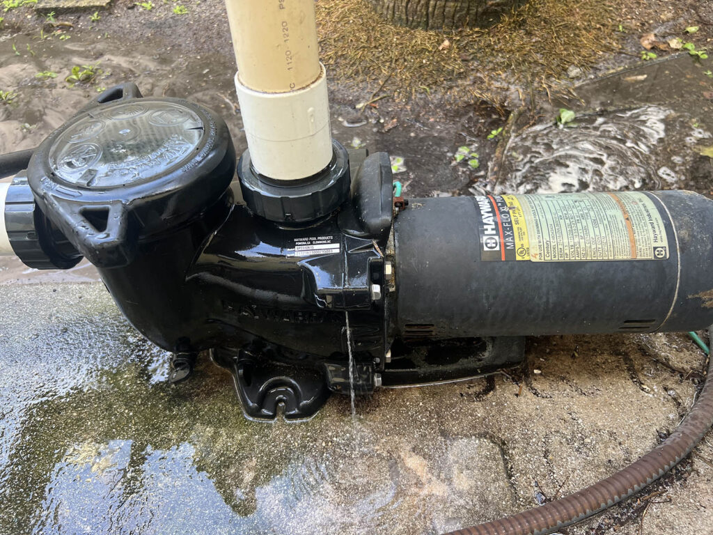 Pool pump repair in Jupiter showing pool pump and filtration equipment