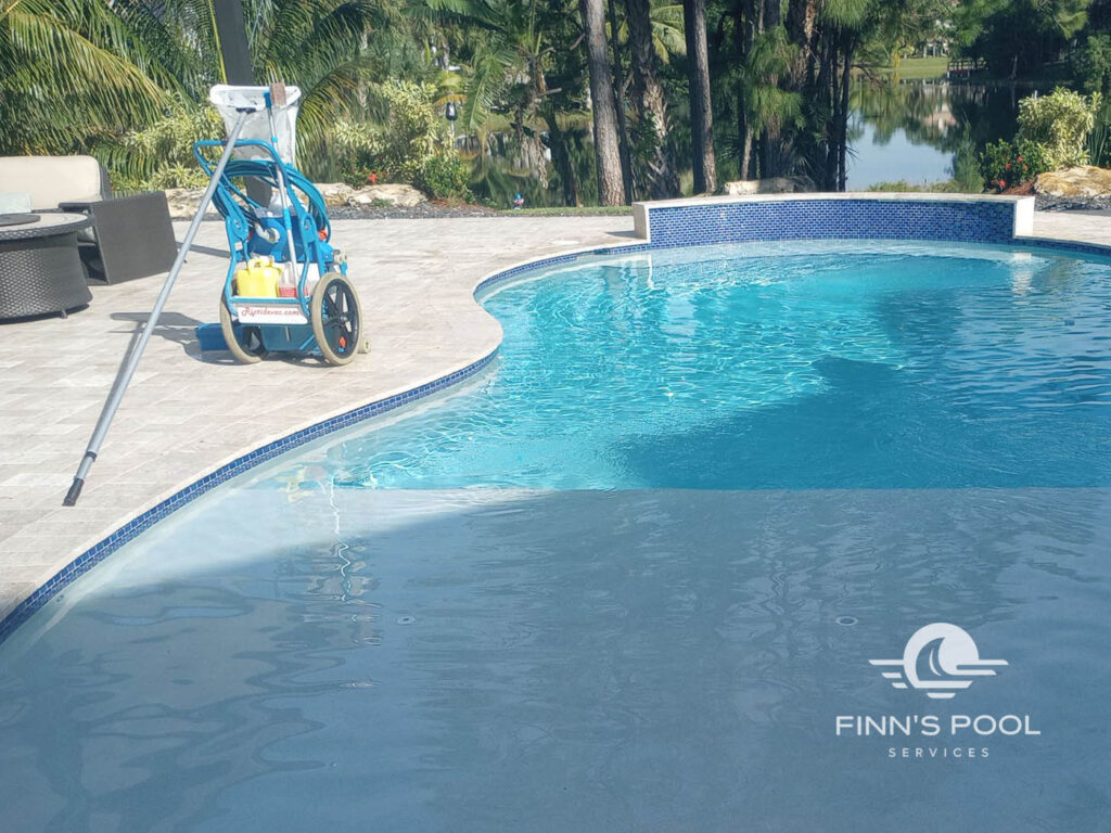 Pool maintenance company West Palm Beach performing on-site service